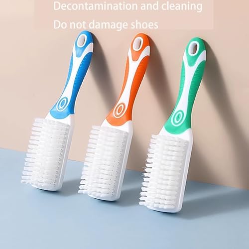 4Pcs Laundry Scrub Brush Cleaning Tool, with Long Handle Very Soft Bristle Cleaning Brush for Clothes Shoes Delicate Fabric (Blue Green Pink Orange)