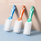 4Pcs Laundry Scrub Brush Cleaning Tool, with Long Handle Very Soft Bristle Cleaning Brush for Clothes Shoes Delicate Fabric (Blue Green Pink Orange)