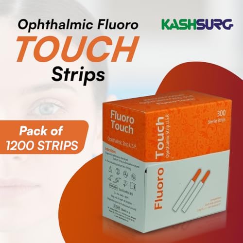 Ophthalmic Fluoro Touch Strips - Pack of 1200 Strips -(4 x 300=1200 Count)