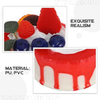PRETYZOOM Artificial Birthday Cake for Display Realistic Simulated Cupcake Prop Lightweight Decorative Fake Cake Model for Photography Home Party Bakery Decor