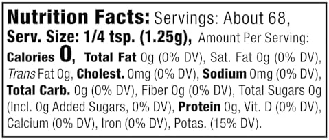 Nu-Salt Sodium-Free Salt Substitute, 3oz Shaker Bottle (Pack of 1)
