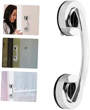 balacoo Elderly Safety Grab Bars Suction Cup Handle Portable Shower Wall Mount Easy Install No Drilling