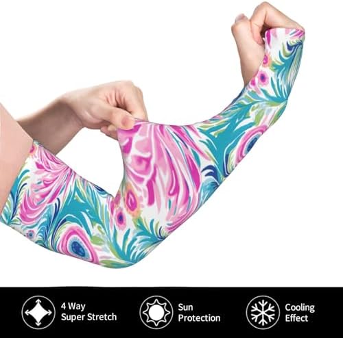 Black And Golds Ink Marble Arm Sleeves For Men And Women,Breathable Cooling For Daily Wear Work Cover Sleeves