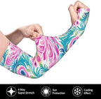 Black And Golds Ink Marble Arm Sleeves For Men And Women,Breathable Cooling For Daily Wear Work Cover Sleeves