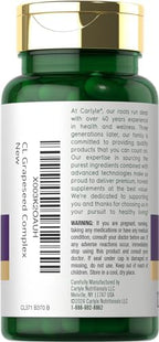 Carlyle Grape Seed Extract | 120 Quick Release Capsules | Standardized Extract Complex with Polyphenols | Non-GMO, Gluten Free Supplement