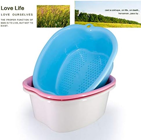 Plastic Foot Basin Feet Bath Spa Wash Bucket and Massage Sturdy Tub for Soaking Foot,Detox,Toe Nails, and Ankles,Pedicure,Portable Feet Tub Beige