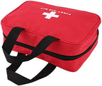 Red First Aid Kit Bag Empty Travel First Aid Bag Responder Storage Compact Survival Medicine Emergency Rescue Pouch Bags for Home Office Car Camping Kitchen Sport Outdoors (Empty, No Contents)