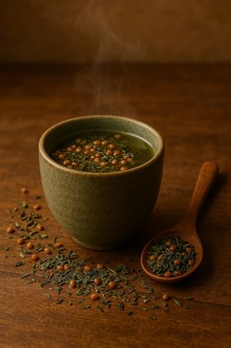 One With Tea Organic Japanese Genmaicha Green Tea Loose Leaf – Premium Whole Leaf Sencha with Roasted Brown Rice, USDA Organic, Nutty & Smooth Flavor, Traditional Japanese Tea