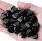 YATOJUZI 20PCS Black Obsidian Heart Healing Crystals Natural Black Obsidian Crystal Set Black Love Stones Polished Stone Bulk Wholesale Mini Pocket Gemstones Reiki Energy Gifts for Women