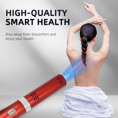 Generic Terahertz (THZ) Wand Therapy Devices Blower Healthy Physiotherapy Plates Electric Heating Therapy Massage Quantum Wellness/Body/Water Enhancement Terahertz Frequency Wand, Red