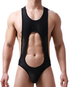 PENINSULA LOVE Men Sexy Leotard Bodysuit Thong Jockstrap G string Thong Harness Stretch Wrestling Singlet Jumpsuit Mankini