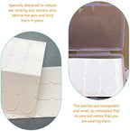 KALLORY 60pcs Ear Tape Correction Stickers Behind Ear Corrector Cosmetic Ear Patch to Creat V-Shaped Face Transparent Ear Clean