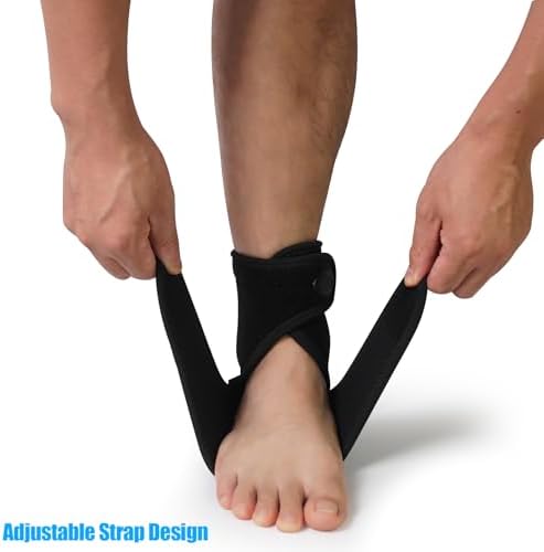 Luwint Youth Adjustable Ankle Brace, 1 Pair - Neoprene Foot Wrap Support for Sport Tendonitis Sprains Arthritis