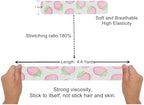 6 Rolls Self Adhesive Bandage Wrap Tape Tattoo Grip Tape Adherent Vet Wrap Elastic Cohesive Bandage for Sports, Finger Wrist