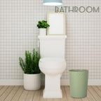 UUJOLY Plastic Small Trash Can Wastebasket, Garbage Container Basket for Bathrooms, Laundry Room, Kitchens, Offices, Kids Rooms, Dorms, 3.5 Gallon, Mint Green