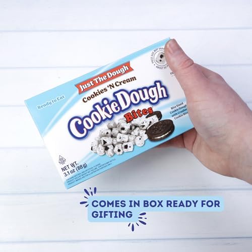 Cookies 'N Cream Edible Cookie Dough Bites, Movie Theater Candy, Ice Cream Toppers, 3.1 Ounces (Pack of 3)