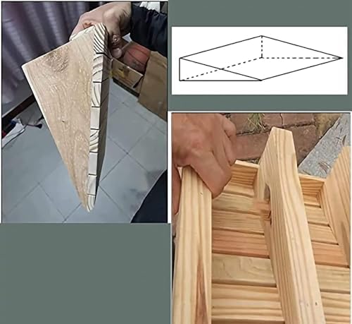 Portable Wooden Threshold Ramp for Doorway 2"" 3"" 4"" 5"" 6"" Rise, Non-Slip Surface Durable Entry Ramp for Home/Garden Step/Sheds Doors (10.1x11.8x2.7inch)
