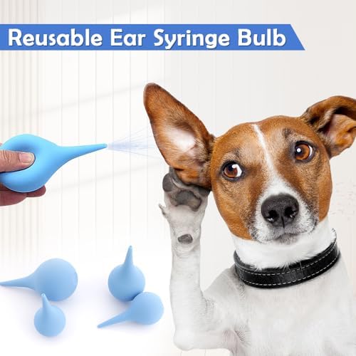 4 Pack Hand Bulb Ear Syringes, Professional Soft Reusable Rubber Suction Ear Syringe Ball, Manual Fluid Suction Device Ear Washing Squeeze Bulb for Adults, Pet, 4 Sizes(25ml, 41ml, 65ml, 90ml)