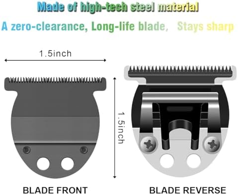 T-Blade Replacement,Trimmer Blade Compatible with oster Finisher Trimmer Model 59 and T-Finisher Trimmer Blades,Wide (Black)