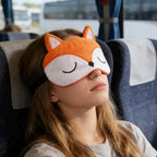 1 Piece Cute Fox Sleep Mask, Light Blocking Eye Mask, Plush Blindfold with Ice Pack for Women, Travel, Naps