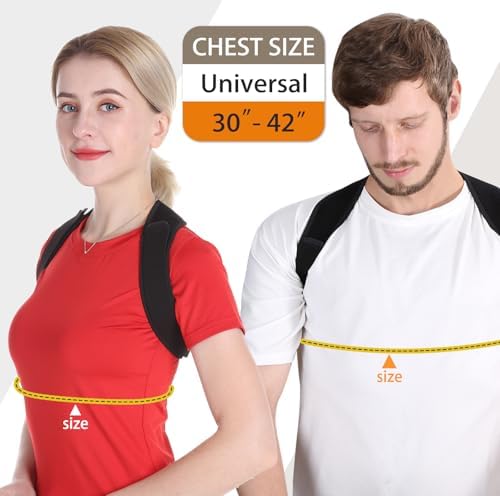 Schiara Posture Corrector for both Men and Women, Comfortable Upper and Back Brace, Adjustable Back Straightener Support for Back, Shoulder and Neck