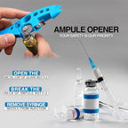 Ampoule Cutter for Doctors Nurse, Glass Bottle Cap Remover Cutter Ampule Breaker for Hospital and Clinic (Blue)