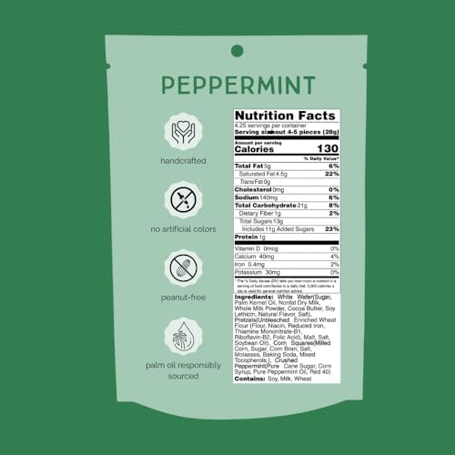 Chunk Nibbles Peppermint Snack Clusters - Holiday Sweet & Salty Snack Mix with Pretzels, Corn Squares & Peanuts - Festive Mint Flavor, Handcrafted, Small Batch - 4.25oz Resealable Pouch (3 Pack)