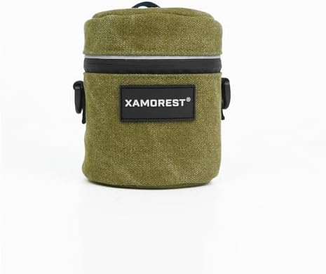 Camera Lens Case Lens Bag Compatible (3.15" x 3.74"(Canvas, Green))