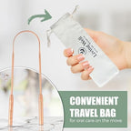 Living Well with Dr. Michelle Copper Tongue Scraper - Premium Metal Tongue Cleaner for Adults & Kids - Eliminate Bad Breath & Enhance Oral Hygiene - Includes Travel Bag