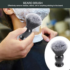 2Set Shaving Kit for Men, 3 in 1 Shaving Set Includes Portable Beard Brush Cream Bowl and Stand Beard Style Tool for Home Travel
