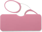 Mini Armless Reading Glasses for Men Women Slim Thin Clip on Nose Readers with Small Portable Case