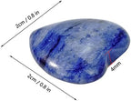 Marrywindix 15 Packs 0.8 Inch Healing Crystal Natural Sodalite Heart Love Carved Palm Worry Stone Chakra Reiki Balancing