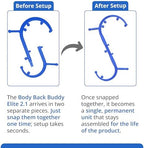 Body Back Buddy Elite Blue 2.1 - Neck Massager for Pain Relief Deep Tissue - Back Therapy Tool - Therapeutic Trigger Point Hook for Muscle Knot & Myofascial Release - Shoulder Pressure Point Relief