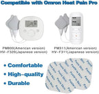 24 Pcs Compatible with Omron Heat Pain Pro PM311/PM800 Gel Pads,12Pairs Durable Compatible with OMRON Tens Unit Gel Pads,DONSINU electrodes Gel Pads