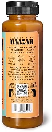 MAAZAH Mango Chutney - Premium Sauce/Condiment/Dressing/Marinade, Sweet & Spicy, Add Flavor in a Flash, Good on Everything, Gluten Free, Vegan, 8oz