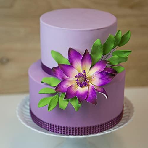 Global Sugar Art Tranquil Water Sugar Cake Flowers, Purple 3 Count by Chef Alan Tetreault