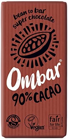 Ombar 90% Raw Chocolate Bar 35g - Pack of 4