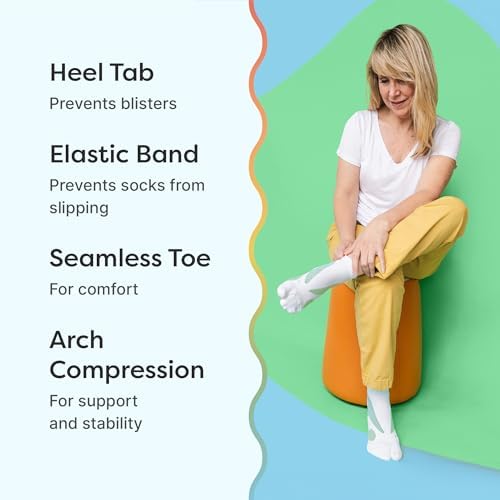 ZenToes Padded Bunion Relief Socks for Women and Men, Big Toe Separator, Built-In Bunion Protector, Moisture Wicking - 1 Pair