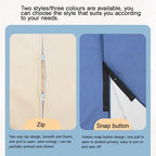 Adjustable Urine Leakage-Proof Skirt Waterproof Washable Incontinence Bed Pads for Adults Elderly Disabled Adjustable Waist Skirt Style Brown Light Blue Blue (Button or Zip) - M L XL(Blue-Button,M)