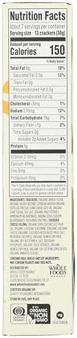 365 by Whole Foods Market, Organic Mini Cheese Sandwich Crackers, 7.5 Ounce