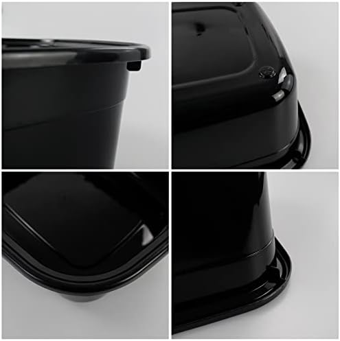 Morcte 12 Quart Rectangle Plastic Wash Pan / Dishpan Basin, Set of 4