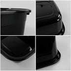 Morcte 12 Quart Rectangle Plastic Wash Pan / Dishpan Basin, Set of 4
