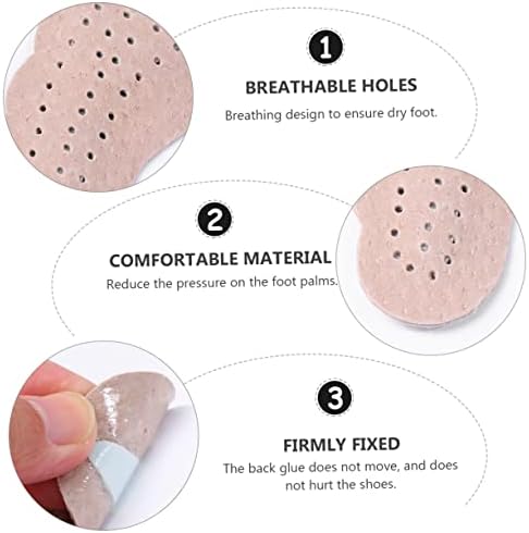 FRCOLOR 4pairs Foot Insole for Women Flat Feet Insoles Cushioned Toe Pads Half Pad Washable Reusable