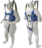 Patient Lift Aid Sling Assist Elederly Senior Transfer Belt Sit Stand Walk Straps Harness Fold Up Full Body Support Leg Excisers Blue
