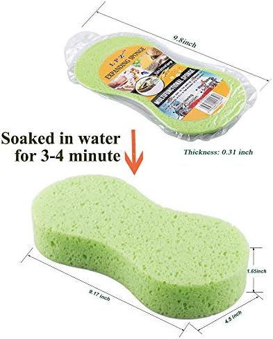 20 Pack Car Wash Sponges Multi-Functional Sponge Multi-Color Cleaning Sponges with Vacuum Compressed Packing