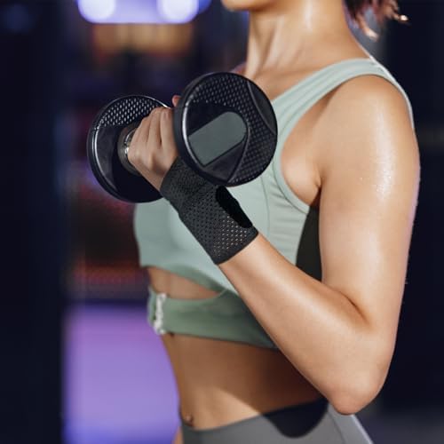 2 Pack Ultra-Thin Mesh Wrist Brace - Breathable Compression Wrist Support for Workouts & Daily Use - Adjustable Wrist Strap - Unisex Wrist Brace for Pain Relief, Tendonitis, Carpal Tunnel (Black)