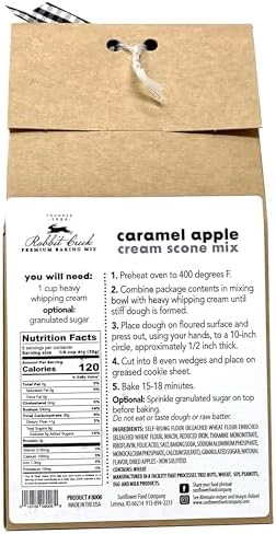 Rabbit Creek Caramel Apple Scone Mix – Easy To Make Scone Mix, Made in the USA, Caramel Apple Cream Scone Mix