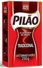 Coffee Rost and Ground - Café Torrado e Moído- Pilao 8.8oz. 250g - GLUTEN-FREE - PACK OF 08