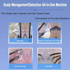 Hair Analyzer for Skin Diagnosis, 7 Inch Scalp Detector, Multifunctional Hair Follicle Analysis Machine, with 7 Handles