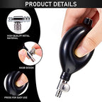6 Pieces Pressure Bulb Replacement Inflation Bulb Pump Adjustable Hand Squeeze Pump Manual Sphygmomanometer with Air Release Valve, Black